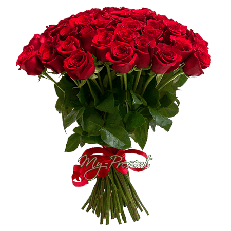 Букет із червоних троянд (60 см.)