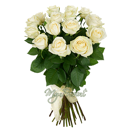 Букет із білих троянд (60 см.)