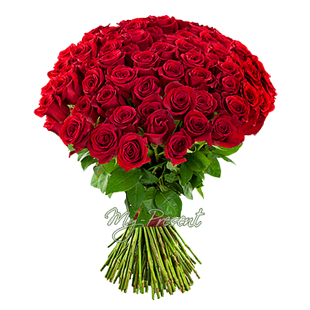 Букет червоних троянд (70-80 см.) перев