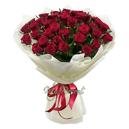 Букет із червоних троянд (60 см.)