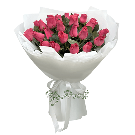 Букет з рожевих троянд (50 см.)